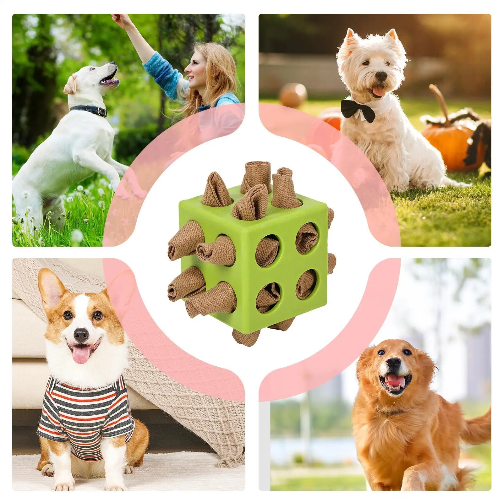 Dog Puzzle Feeder Ball Interactive Dog Toys To Keep Them Busy Chew Toys For Large and Small - PeticaDeals