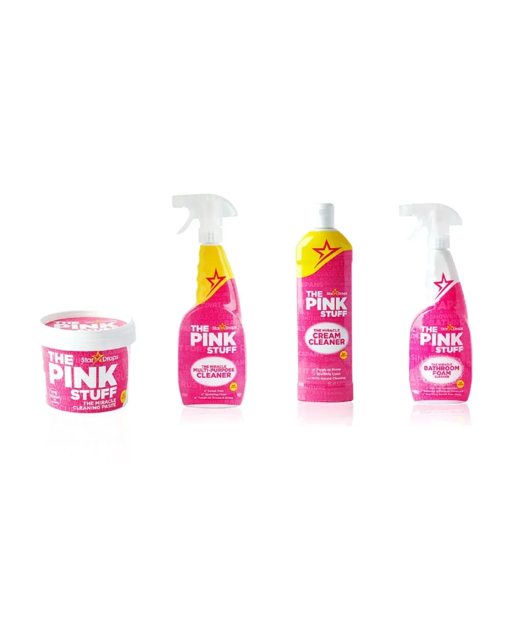 The Pink Stuff Miracle Cleaning Set Multi-Purpose Cleaner Bathroom Spray  Foam