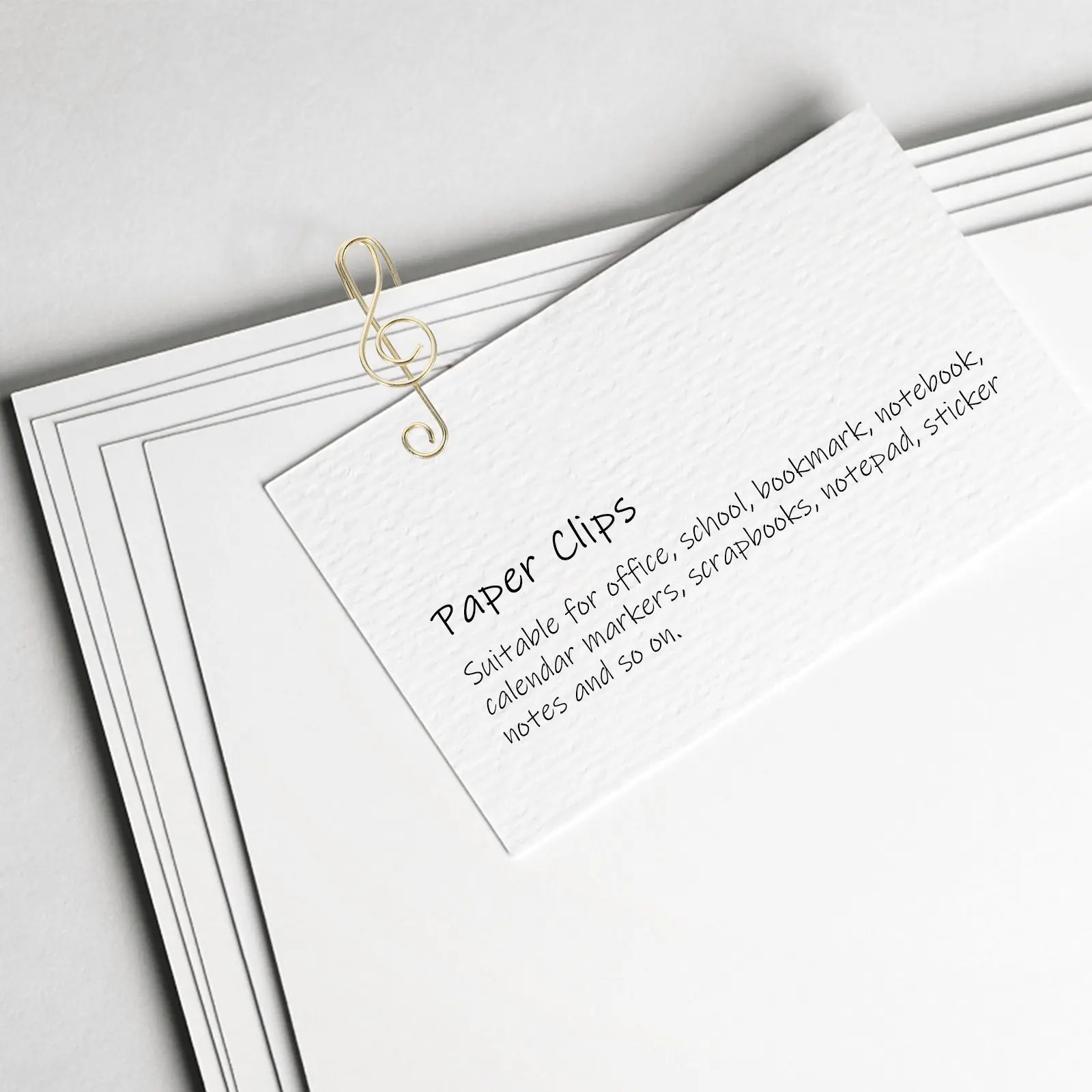 50Pcs 음악 노트 북마크 달력 스크랩북 장식을위한 강력한 홀드 종이 클립 학교 사무실 조직 도구