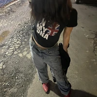 Haut Y2k vêtements femmes femme vêtements années 90 vêtements Vintage bébé t-shirts Y2k hauts Harajuku Goth Kawaii Emo femmes recadrée Kpop gothique 1