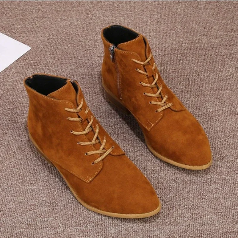 

2023 New Women Boots Ankle Boots Casual Booties Women Shoes Zipper Ladies Motorcycle Shoes Boots Women