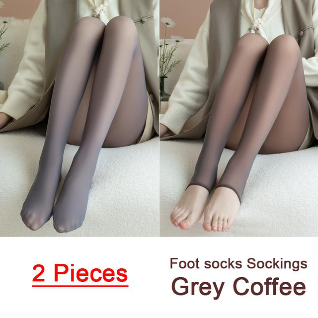 Pcs Sexy Slim Leggings Winter Warm Women Fake Translucent High Waist Leggings Super Elastic Plus Velvet Leggins