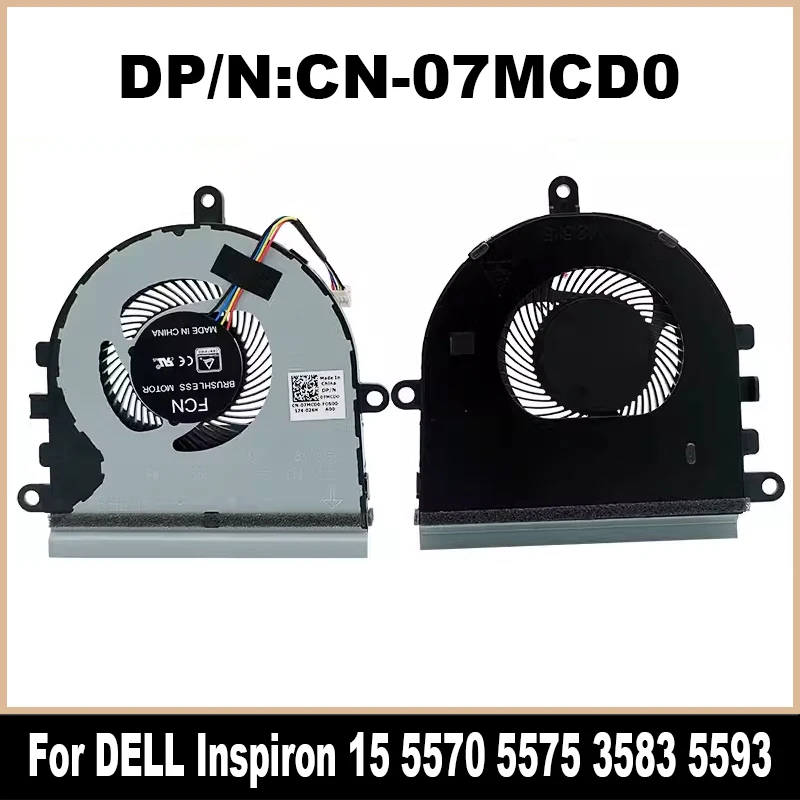 

Новинка, оригинальный вентилятор для охлаждения DELL Inspiron 15 5570 5575 5593 3583 3584 3585, радиатор для радиатора DC28000K7F0 748-0 P75F