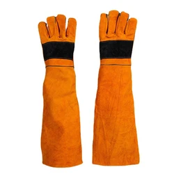 Premium Heat and Fire Resistant Leather Welding Gloves with Reinforced Palms (60cm)