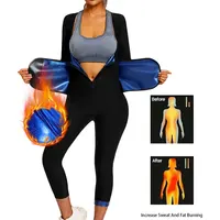 Sauna Jumpsuit For Women Weight Loss Sweat Suit Full Body Top Pants Waist Trainer,Adjustable Belt,Underarm And Crotch Breathable 4