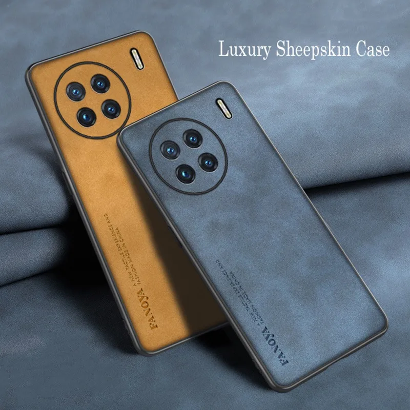 Luxury Sheepskin Leather Shockproof Silicone Phone Case Cover