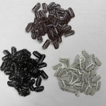 Kit Fai-da-Te per Extension Capelli con 50 Mini Clip a Scatto in Acciaio Inossidabile per Confezione, Include Pettine per Creazione Parrucche