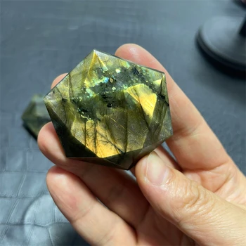 Natural Crystal  Star of David Moonstone Raw Gemstone Ornament Polished Quartz Labradorite Hexagram Gemstone Magen David Healing 1