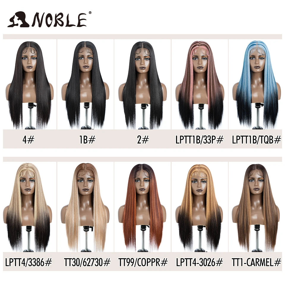 Noble Synthetic Lace Front Wig 30Inch 13X7 Straight lace Wig Blonde Ombre Glueless Wigs For Women Cosplay Lace Wig synthetic