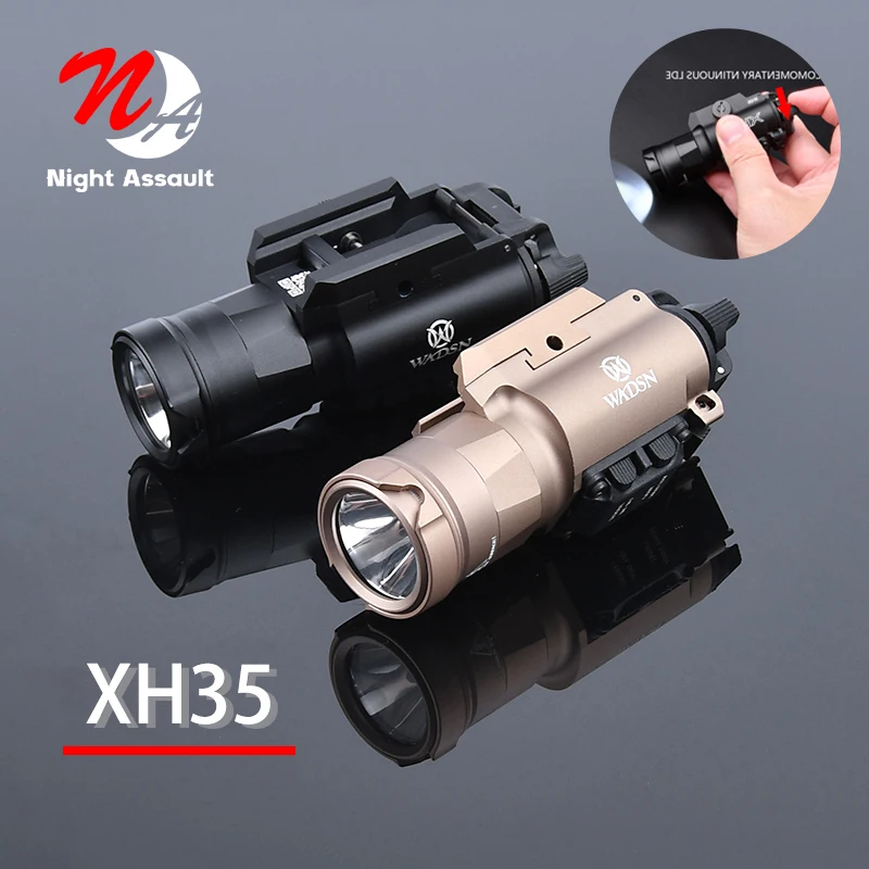 

Tactical Surefir Ultra XH35 Metal Pistol Scout Light Airsoft Weapon Gun Light Strobe Flashlight Lanterna Torch 20mm Rail