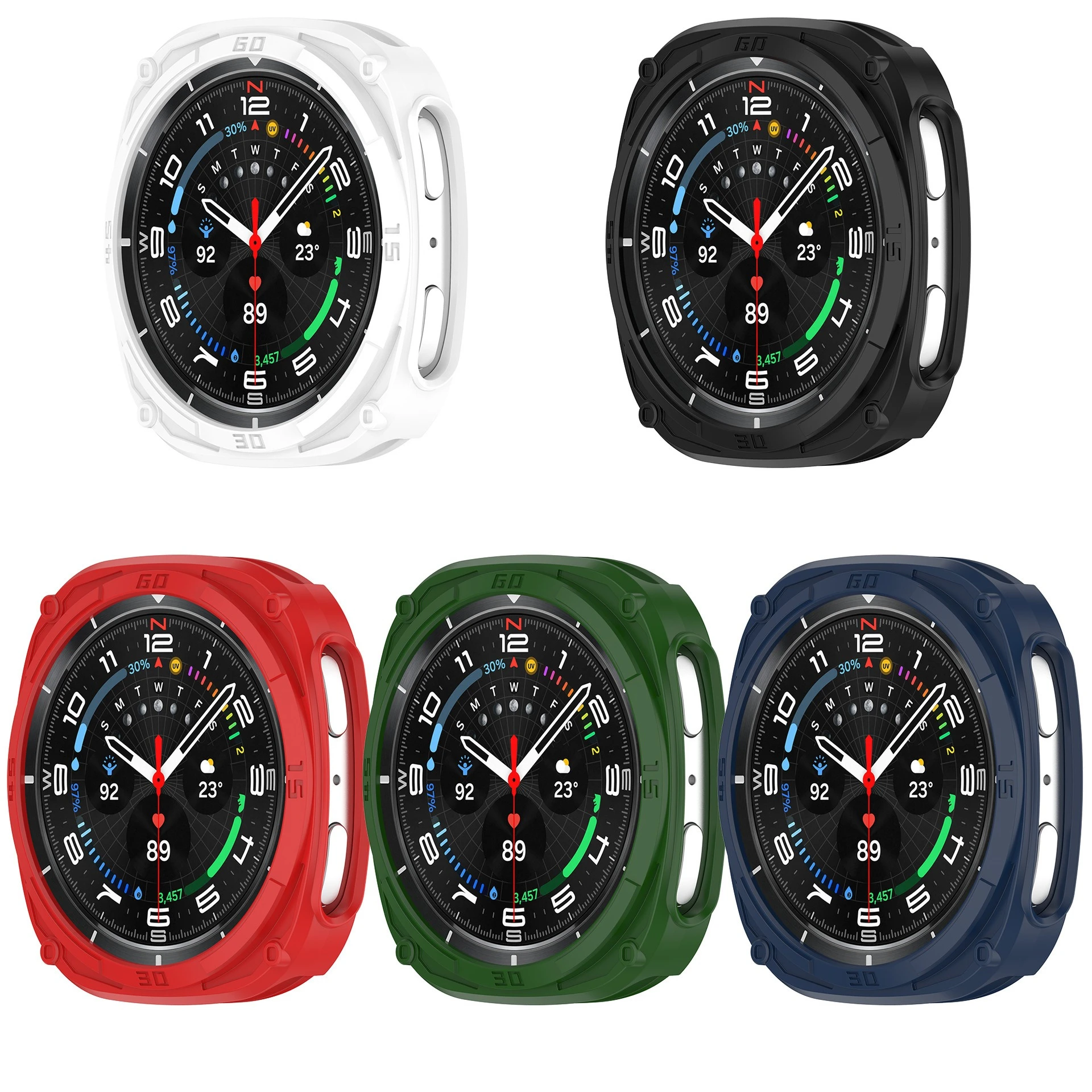 TPU Skeleton Mecha Armor Protective Watch Case Suit (Half-Pack)