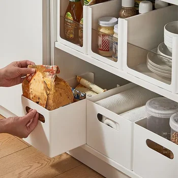 1 PC กล่องเก็บของมุมขวาตู้การจำแนกประเภทการเรียงลำดับขวดปรุงรสจิปาถะกล่องเก็บลิ้นชัก 1