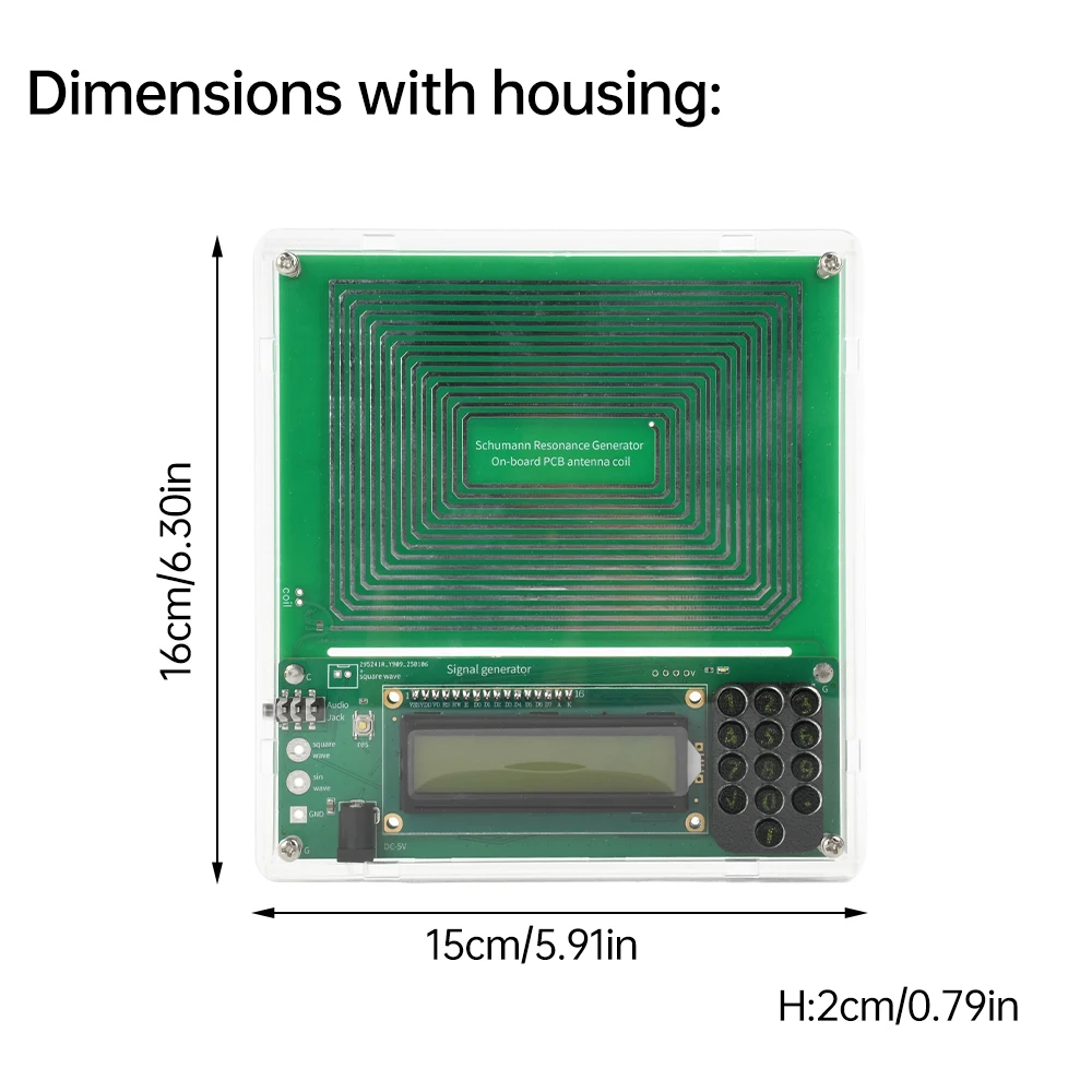 0.01Hz 100000Hz Frequency Modulation Schumann Wave Generator Adjustable Power 7.83HZ ulse Sine wave Generator Audio Resonator
