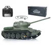 2.4G HENG LONG 1/16 Scale 7.0 Plastic Ver Soviet T34-85 RTR Army RC Tank Model 3909 Engine Proportion Smoke BB Shoot TH17764 4