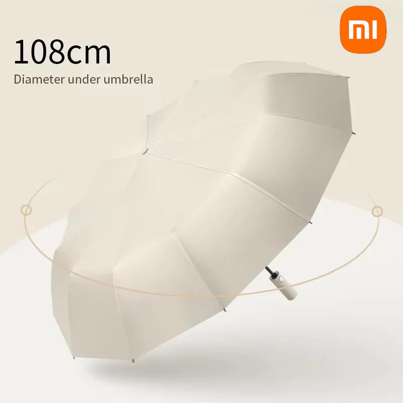 Xiaomi Umbrella 24 Bone Solid Color Automatic Umbrella Light Collapsible Large Size Sunshade UV Protection Outdoor Folding Umbrella