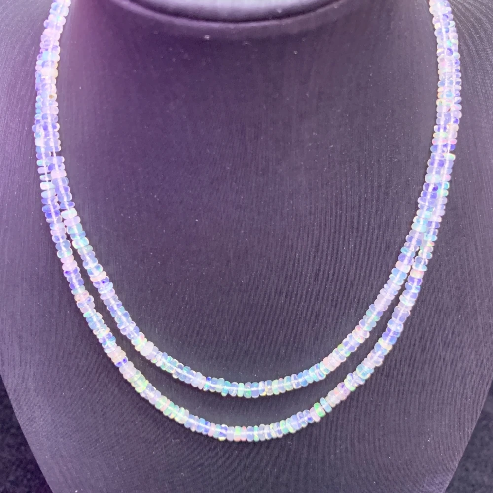 4mm Natural Opal Abacus Beads Loose Beads DIY Bracelet Necklace Jewelry Making