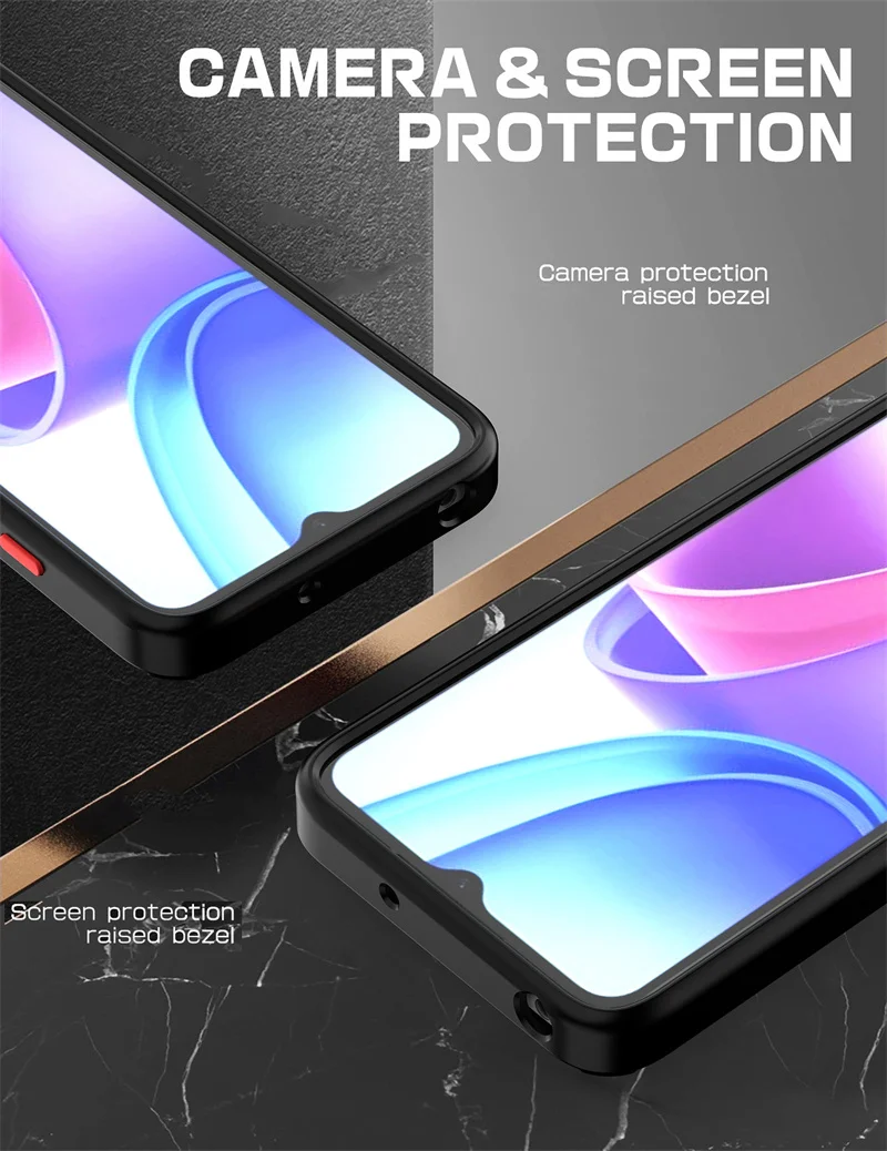 Shockproof Matte Armor Phone Case with Metal Ring Holder