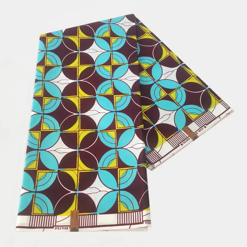 Wax Print Block Fabric African Wax Cotton Item No.M4-2