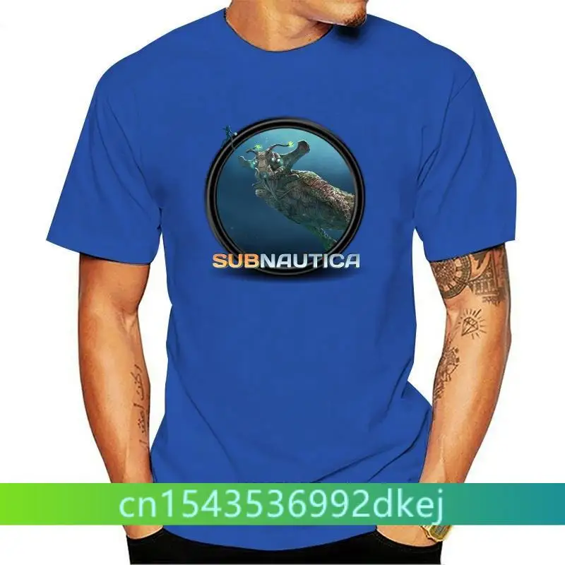 

Men T Shirt Round Neck T Shirts Subnautica Icon Art Printed Graphic Man Fashion Cotton Tops Black Size S 4Xl Women