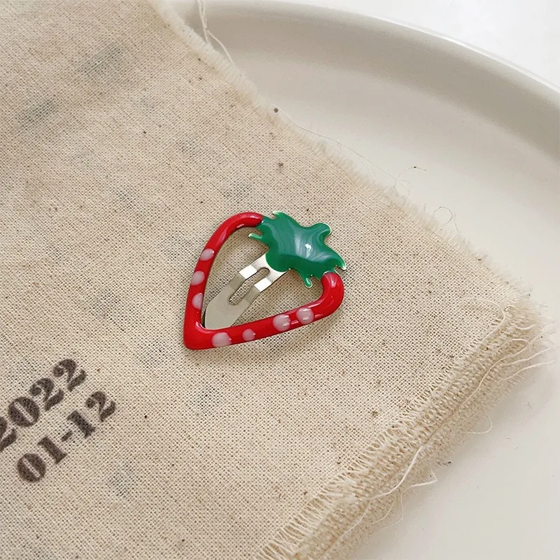 Hot Sweetly Strawberry Fruit BB Hair Claw Side Clips for Women Girls Kids Child Hairpin Gift Hair Accessories Headwear Ornament
