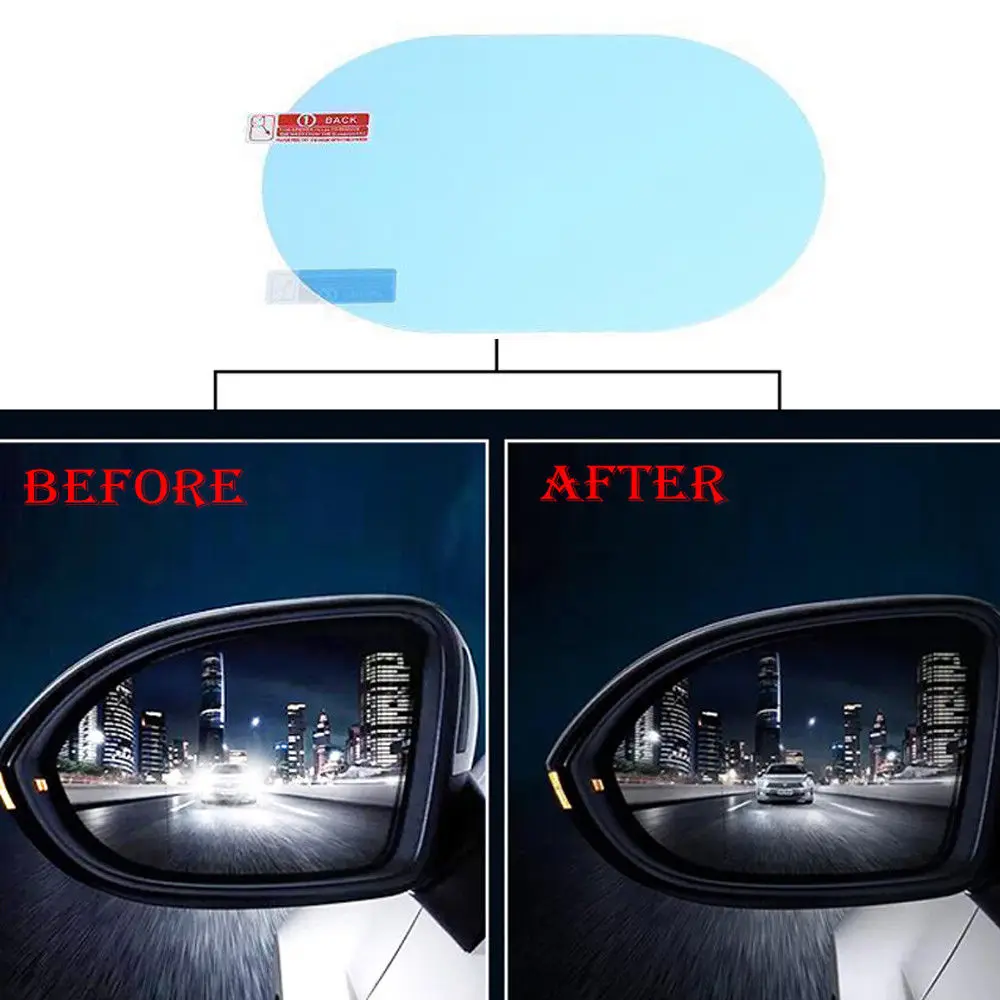 

Anti Fog Rainproof sticker Anti-glare Auto Car Film Light Blue Nano Coating PET Protective Rear View Mirror Truck