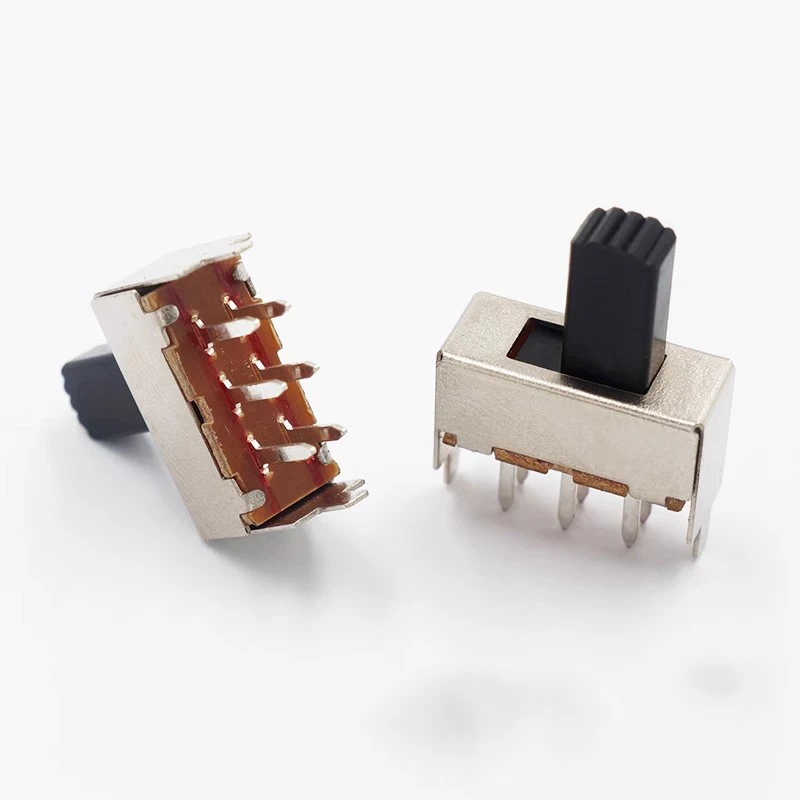 5pcs/lot SS-22F08 2-speed vertical toggle switch 6-pin straight handle sliding switch 2-speed toy power supply sliding