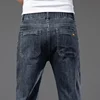 Large Plus Size 42 44 46 Thin Men's Summer Denim Jeans Elastic Waist Fashion Casual Denim Pants Fatty Brother Brand Trousers 6