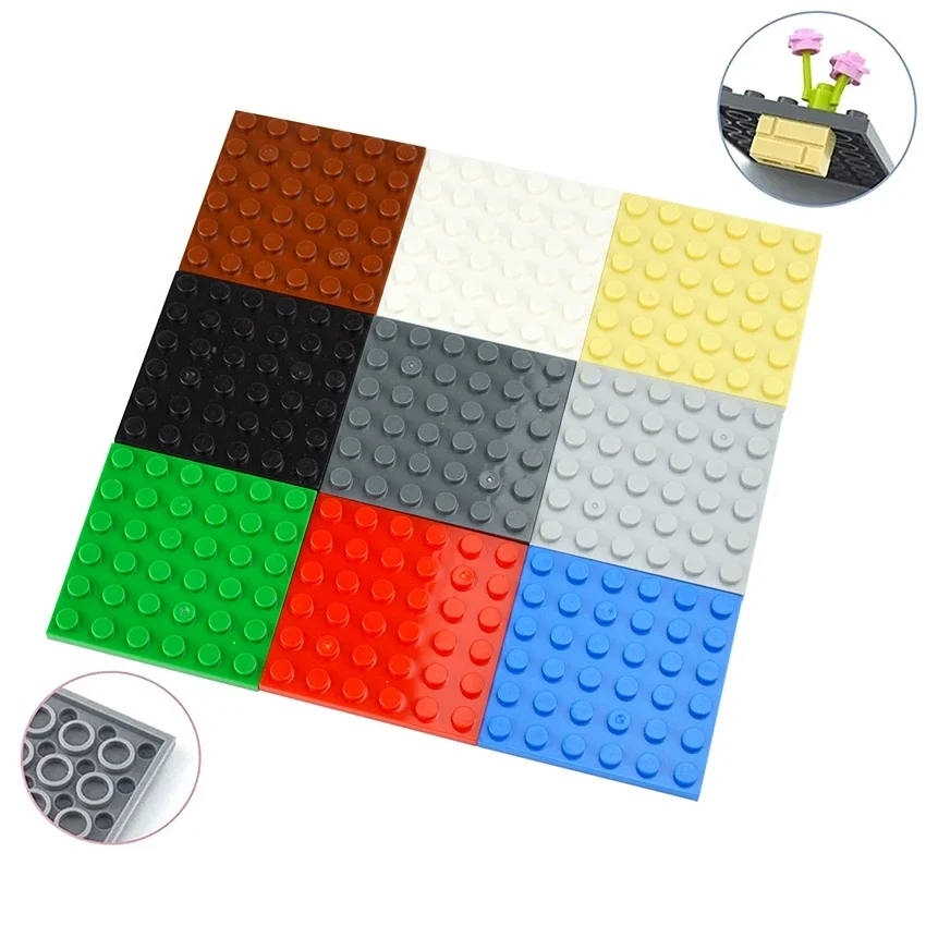 Thin Building Blocks Base Plate Figures Bricks 6x6 Dots Educational Creative DIY Parts Compatible with 3958 Kid Gift Toy 10Pcs building blocks,construction blocks,racing car building blocks,car building blocks