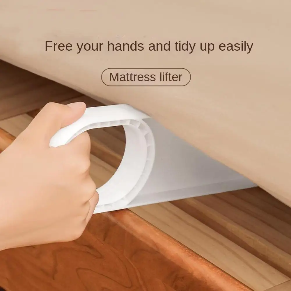 Easy to Use Mattress Sorting Lifting Device White ABS Mattress Lifting Plug with Smooth Handle Labor Saving Mattress Lifter Tool