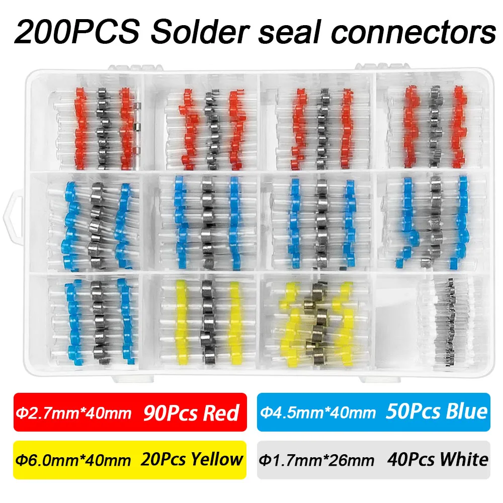 Description Picture 4 of item50/200/300/800PCS Heat Shrink Tubing Cable Sleeves Waterproof Solder Seal Wire Connector Electric Cabel Protection with Heater