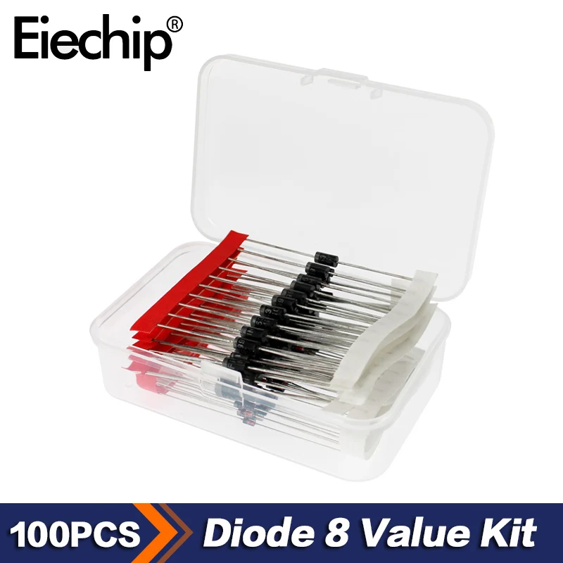 Lot De 100 Diodes Redresseurs HALJIA - 8 Valeurs Pour Arduino Et Bricolage électronique