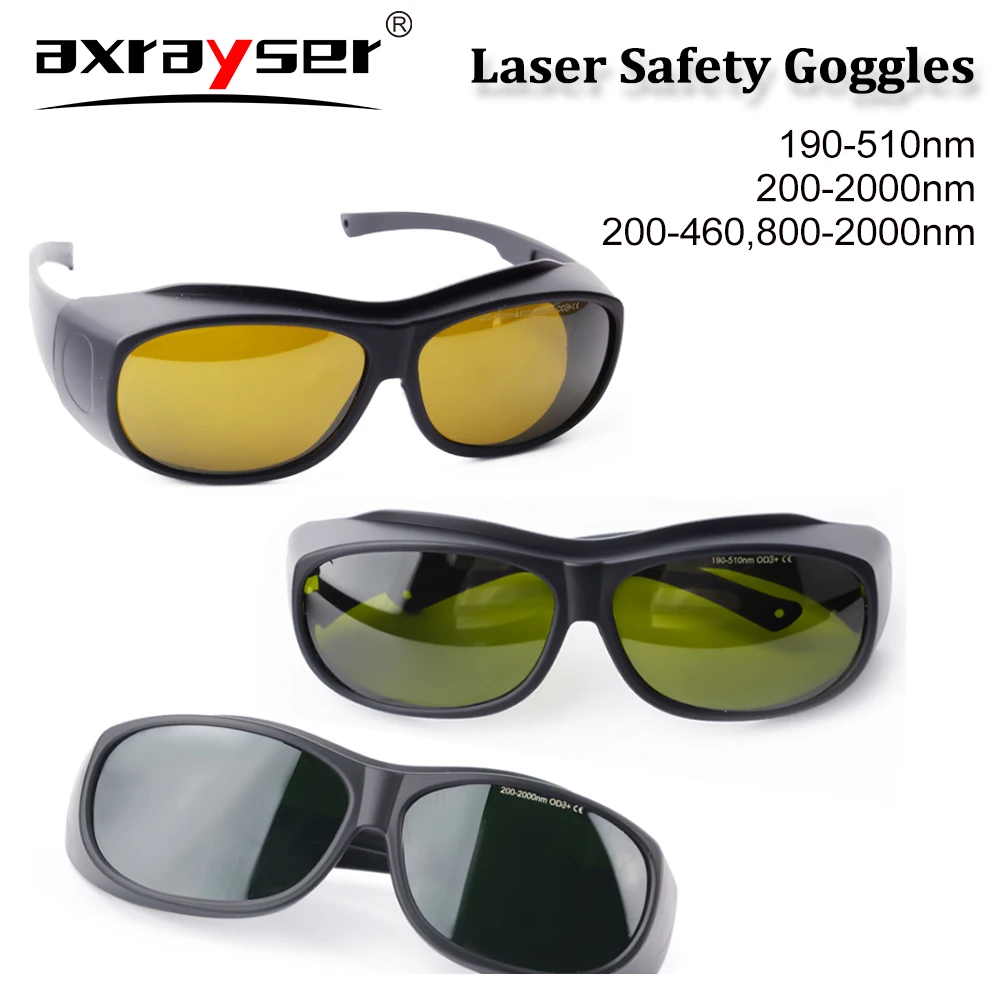 190-510/200-460/200-2000nm 1064nm Laser Size Safety Goggles Protective Goggles CO2 Laser Welding Cutting Engraving Machine laser goggles
