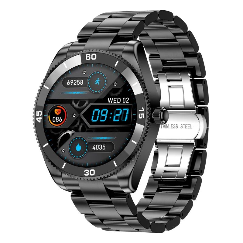 LIGE 2022 New Smart Watch Men Full Touch Dial Call Fitness Tracker IP67 Waterproof Multifunction Steel Strap Men Smartwatch+BoxLIGE Call Smart Watch Men Full Touch Screen Sport Fitness Watches IP67 Waterproof Multifunctional smartwatch For Android ios+Box 