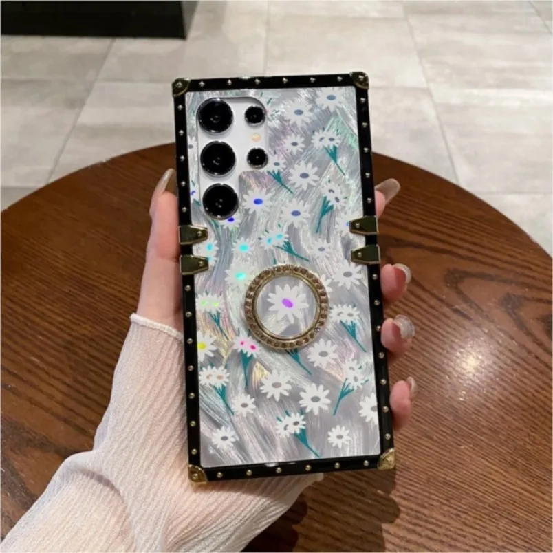 Luxury Glitter Laser Ring Phone Cover