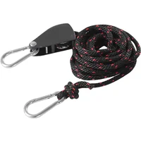 Outdoor Camping Tent Tie Down Rope Heavy Duty Tightener Fastening Wind Rope Buckle Pulley Ratchet Awning Rope Hook Adjustable 1