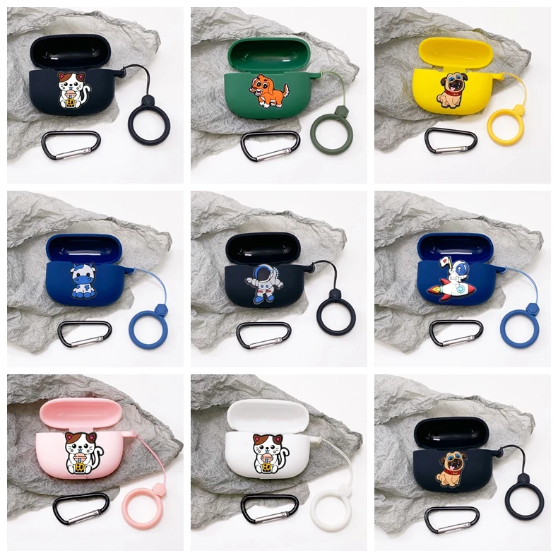 Мультяшный чехол для xiaomi buds 3 pro, милый противоударный силиконовый чехол для наушников FlipBuds Pro с кольцом, симпатичный чехол для xiaomi buds3
