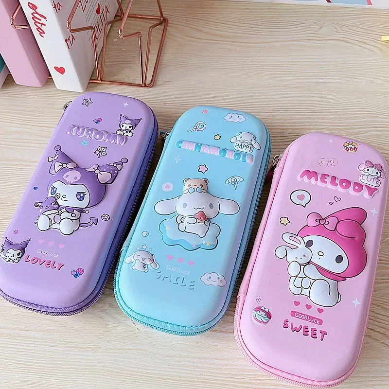 

Anime Cinnamoroll Melody 3D EVA Large Capacity Pencil Case Cute Pen Holder Girls Boy Kids School Stationery Pencil Box Gift