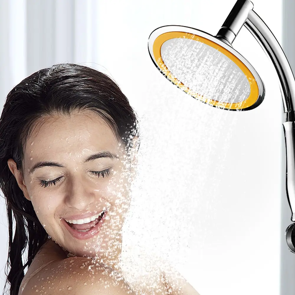 Shower Head Shower Nozzle 4/6 Inch Shower Head High Pressure 360 Adjustable Large Round Rainfall Sprayer Hand Held