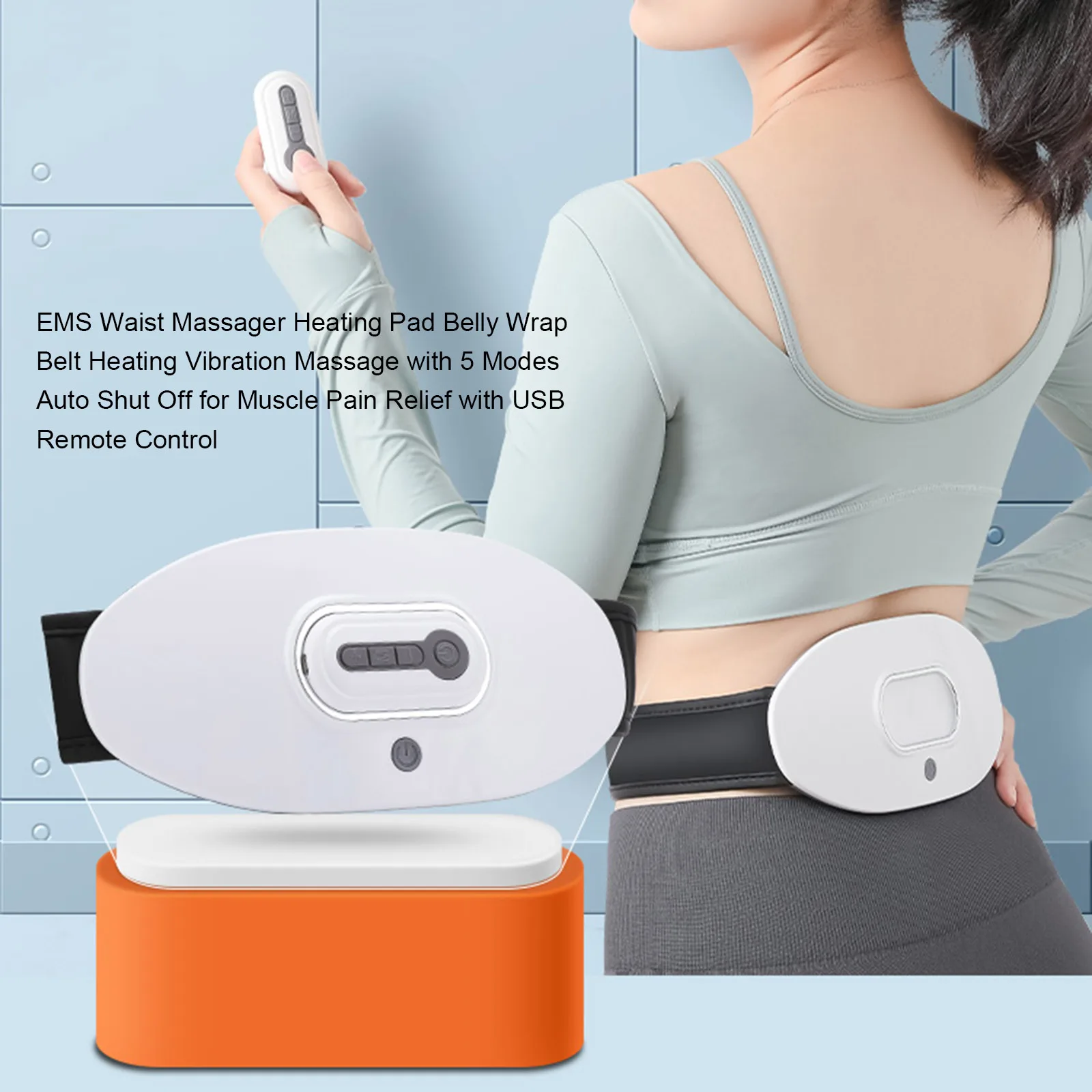 Waist Massager Heating Pad Belly Wrap Belt Vibration Massage Fast