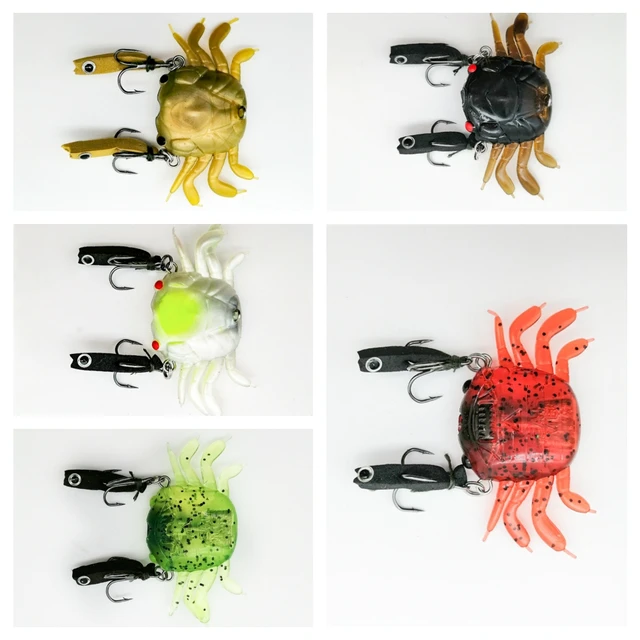 5.8g 13.7g 3d Simulation Crab For Octopus Artificial Bait Silicone