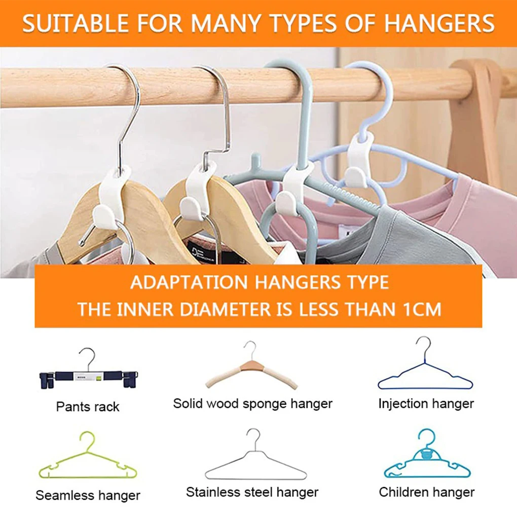 10/5Pcs Clothes Hanger Hooks Space Saving Closet Connector Hook Cascading  Hanger Plastic Extender Clips Wardrobe Coat Organizer - AliExpress