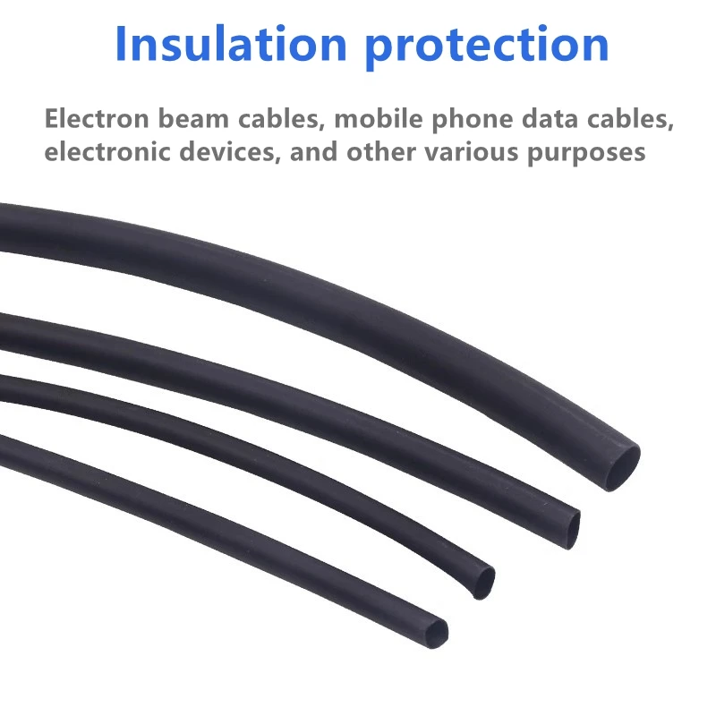 Premium Black Heat Shrink Tubing for Cable Repair and Insulation