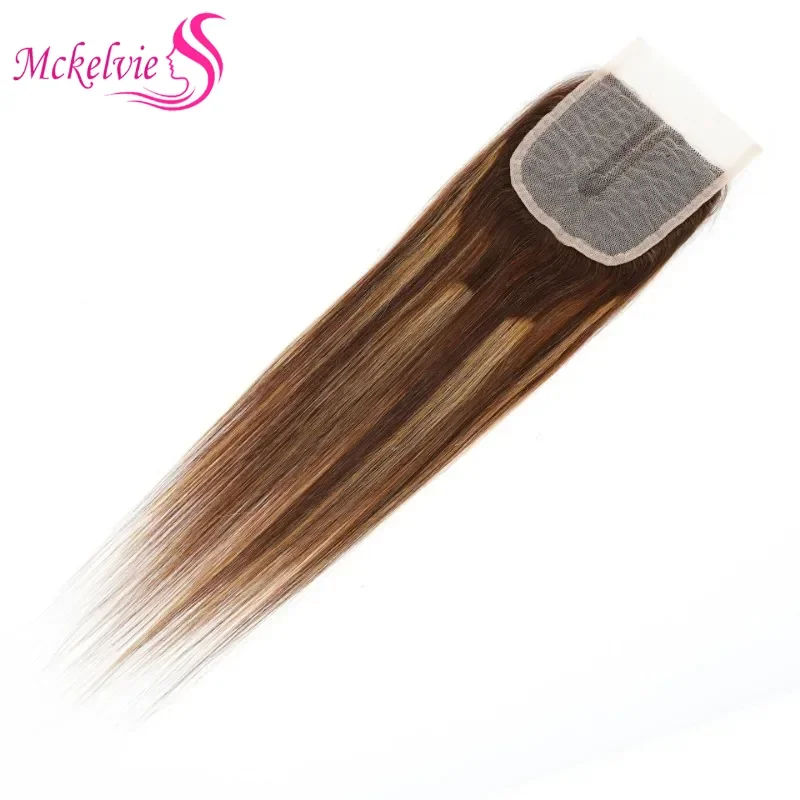 P4/27 Highlight Color 4x1 T Part Lace Closure Brazilian Straight Hair Human Hair Closure For Black Woman Soft and Silky