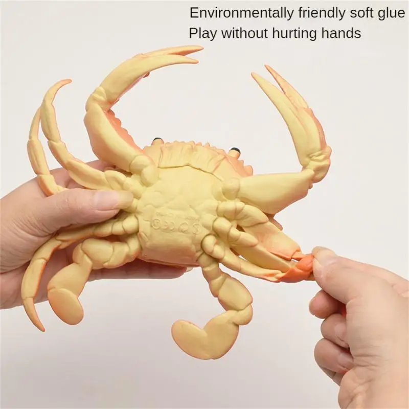 Soft Rubber Crab Education Cognitive Simulation Model Animal Scene Props Realistic Pinch Called Toys Creative