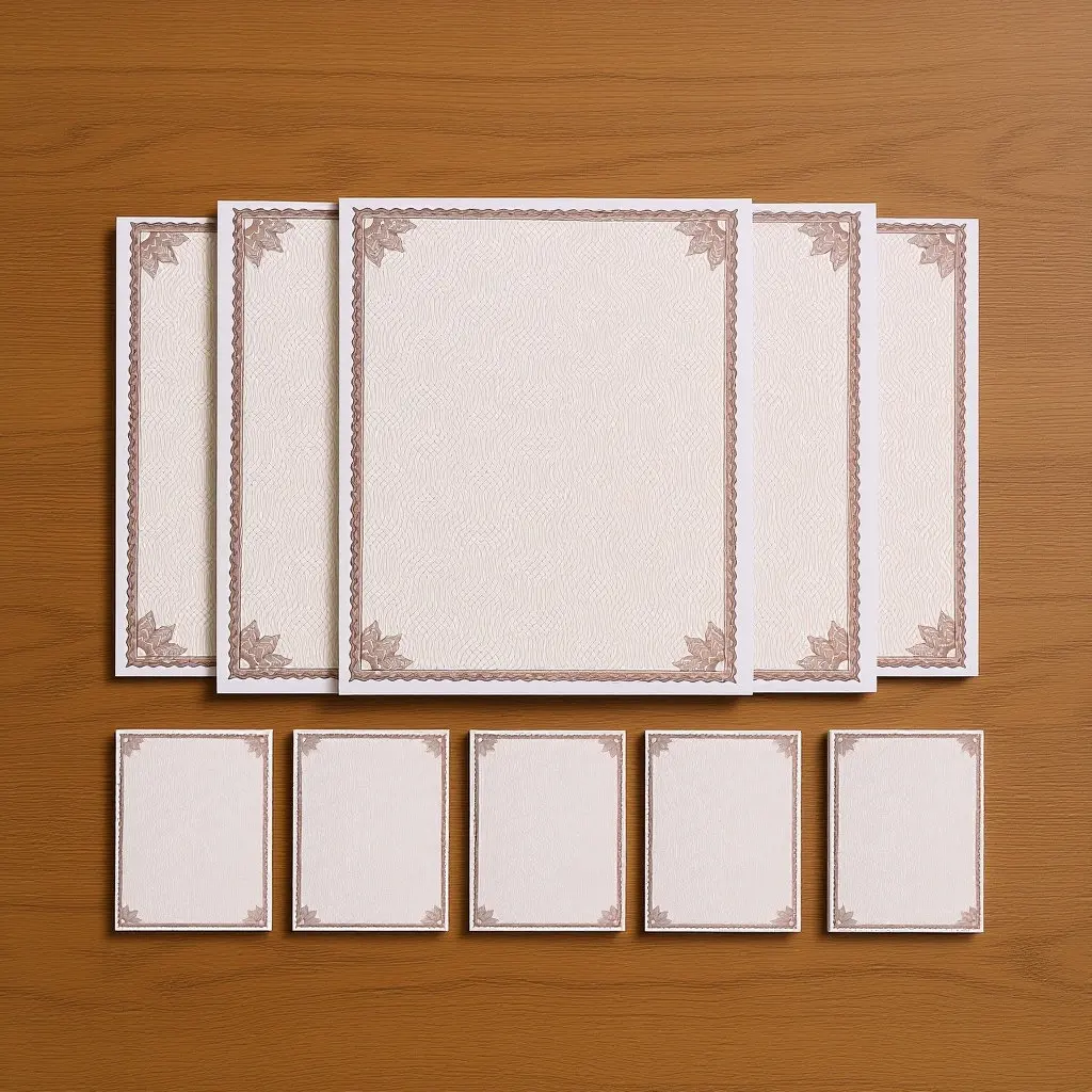10Pcs 인증서 용지 사무실 학교 상장 졸업식을 위한 인쇄 가능하고 쓰기 가능..