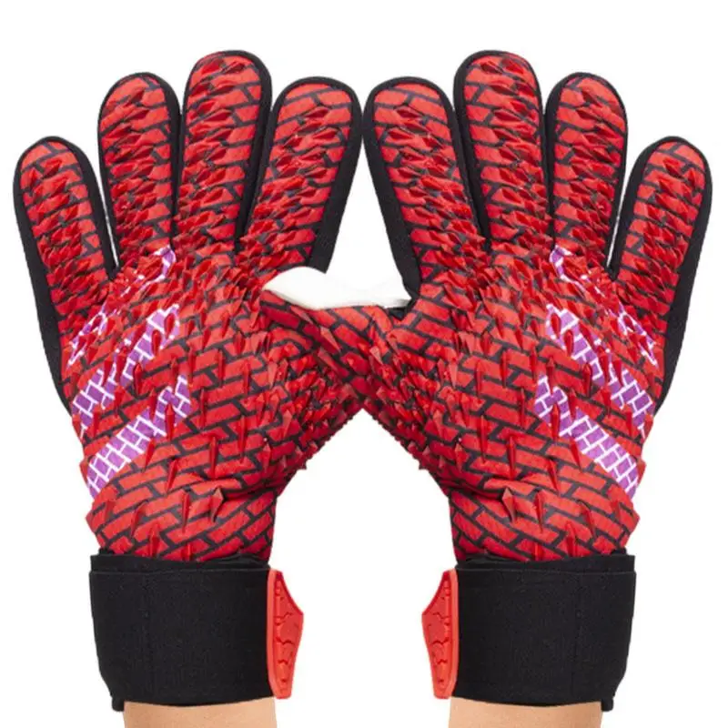 

Soccer Goalie Gloves Professional Keeper Gloves Goalie Gloves Wear-Resistant Non-Slip Flexible Goalkeeper Gloves Soccer Gear Eas