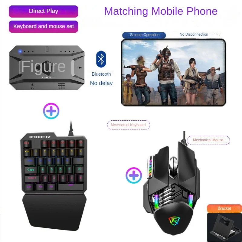M1 Pro 모바일 컨트롤러 게임용 키보드 마우스 변환기 BT V5.0 프로그래밍 가능 어댑터 지원 IOS 안드로이드 시스템