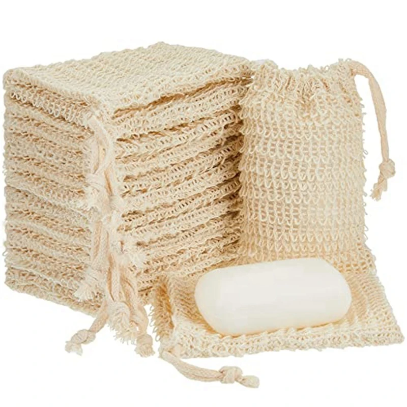 50-cotton-and-linen-drawstring-foaming-nets-handmade-soap-fertilizer-storage-bags-soap-foaming-bags