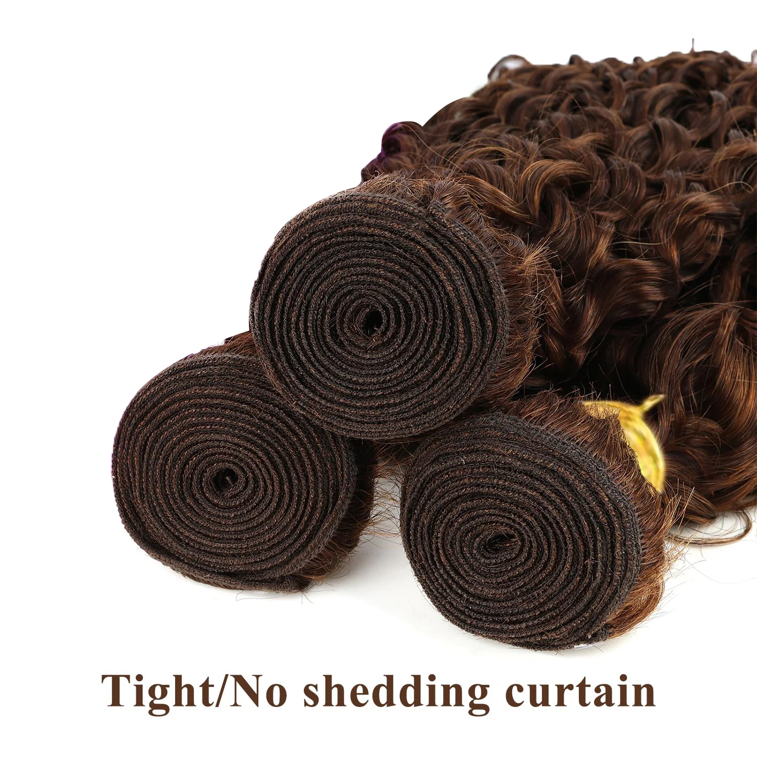 Chocolate Brown Deep Wave Human Hair Bundles Brazilian Hair Extensions 26 28 30 Inch 4# Water Wave Hair Bundles For Women 2