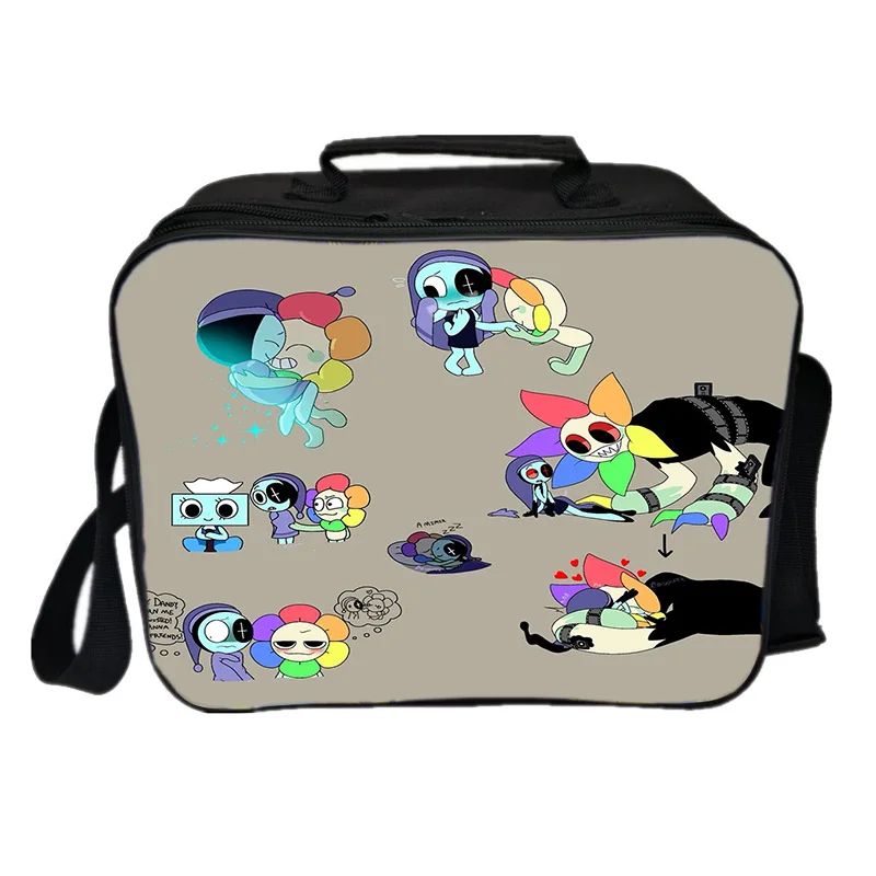 Kids Cartoon 3D Print Lunch Bag Dandys World Fashion Square Insulat Bag Student Food Picnic Bag Student Perform Show Makeup Bag 2